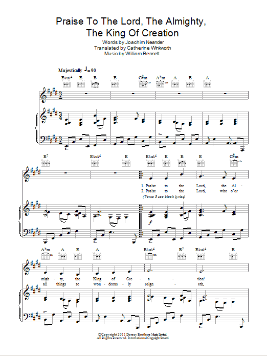 Produktbild zu: Praise The Lord, The Almighty, The King Of Creation