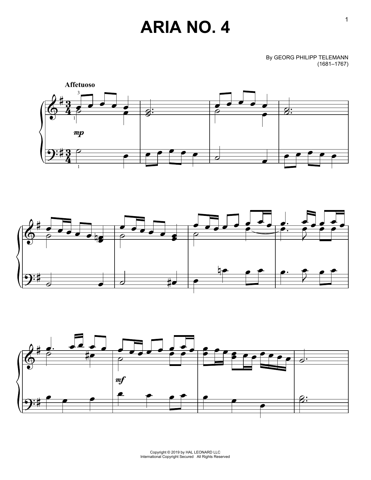 Produktbild zu: Aria No. 4