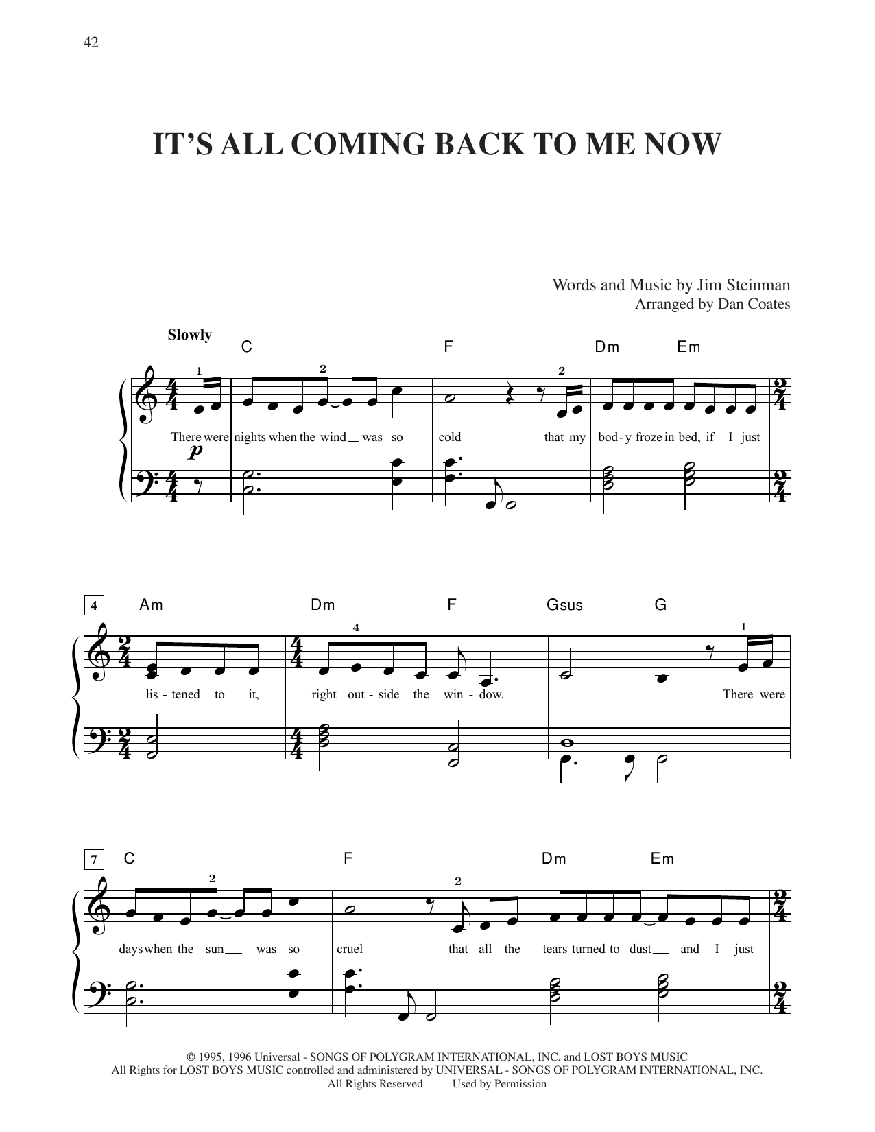 Produktgalerie: Seite 1 von 1 It's All Coming Back To Me Now, Celine Dion, Klavier