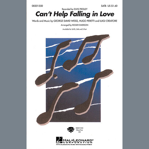 Produktbild zu: Can't Help Falling In Love (arr. Roger Emerson)
