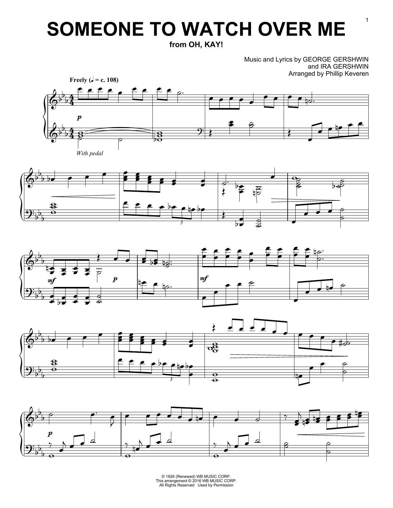 Produktbild zu: Someone To Watch Over Me (arr. Phillip Keveren)