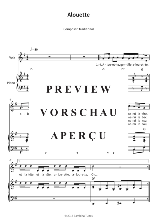 Produktgalerie: Seite 4 von 5 Alouette, , (Gesang + Klavier)