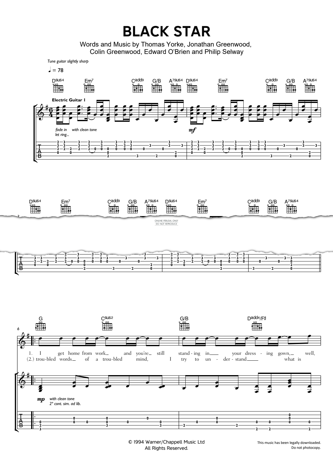 Product gallery: Page 1 of 1 Black Star, Radiohead