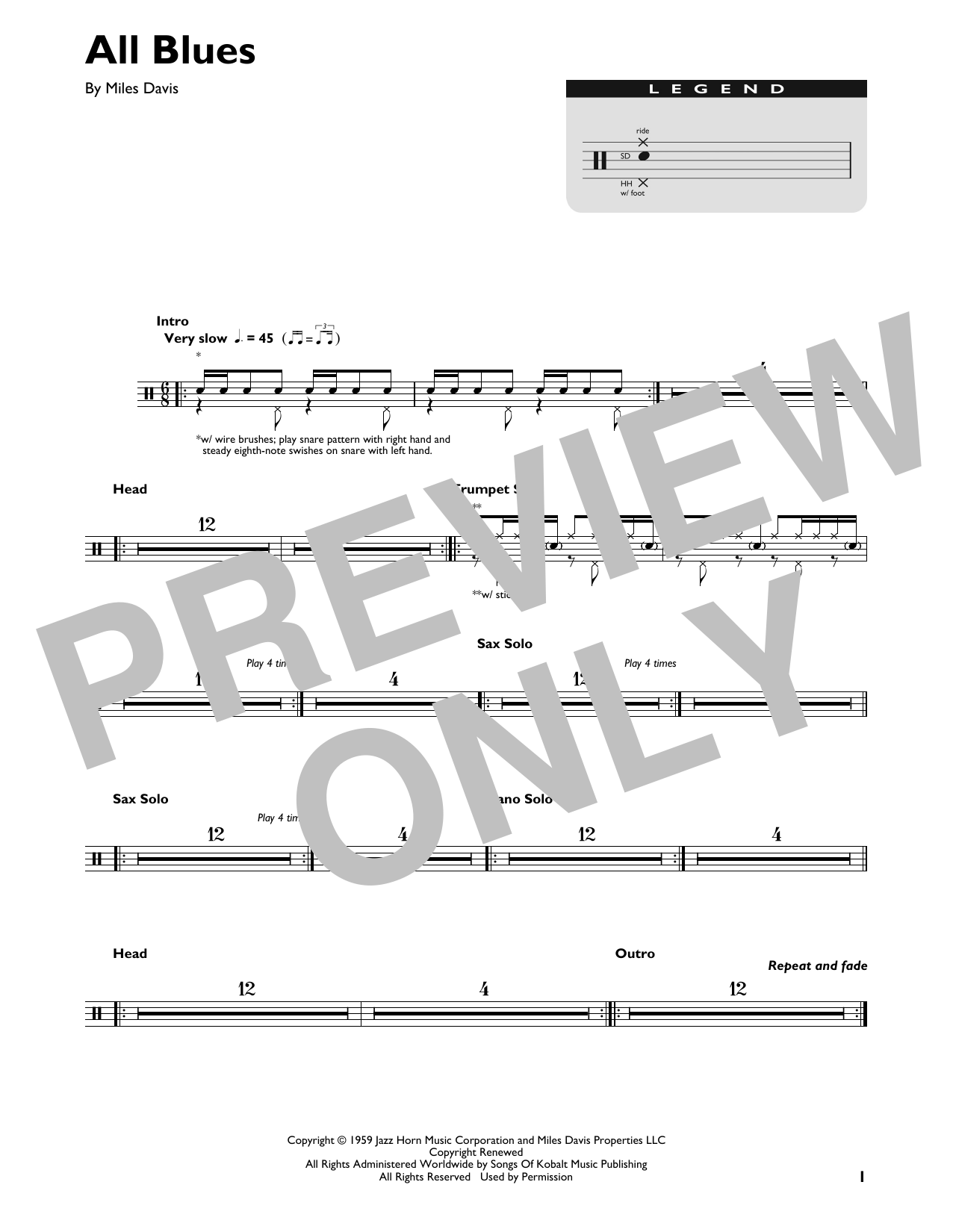 Product gallery: Page 1 of 1 All Blues, Miles Davis