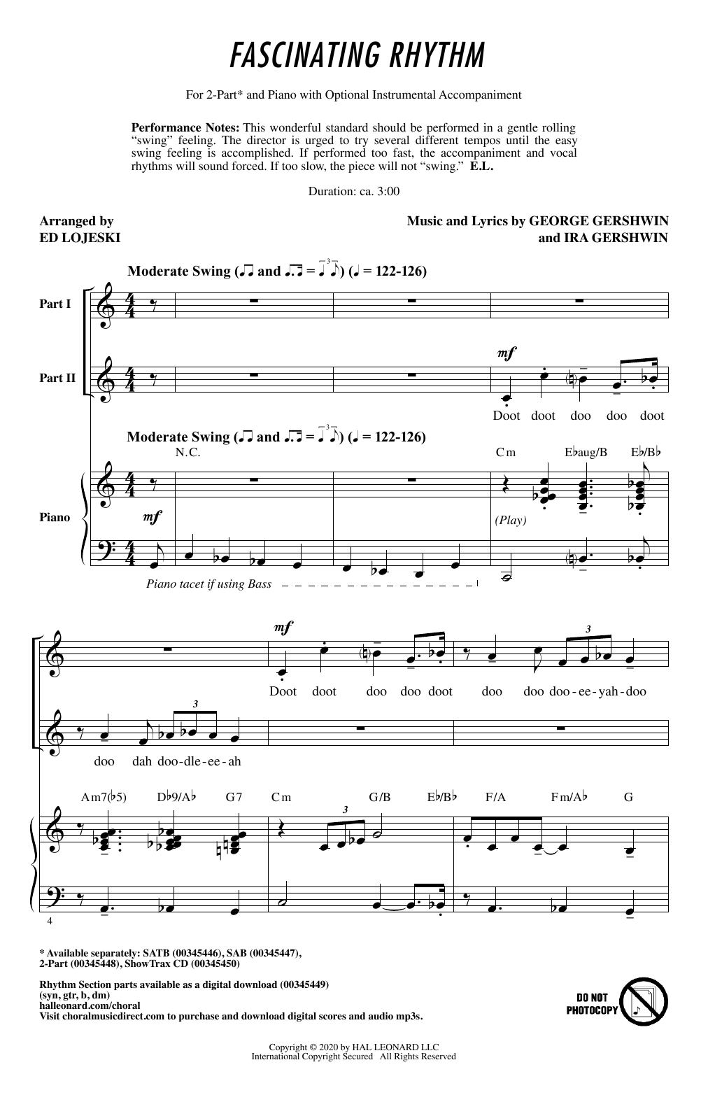 Product picture to: Fascinating Rhythm (from Lady Be Good) (arr. Ed Lojeski)