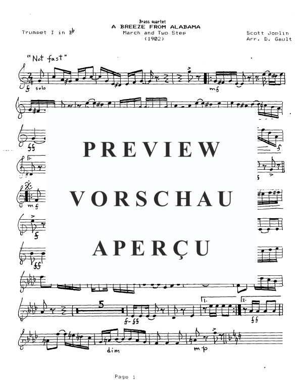 Produktgalerie: Seite 6 von 11 90 Ragtime Classics, , Blechbläser Quartett - Einzelstimmen