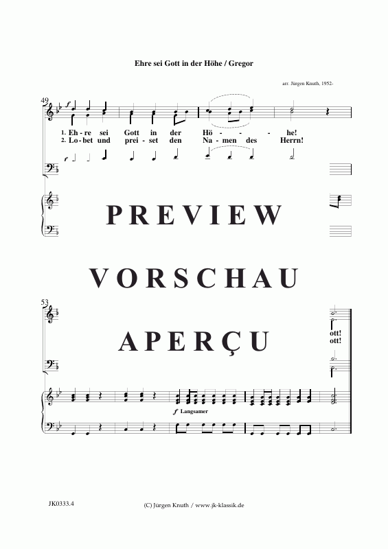 Produktgalerie: Seite 5 von 9 Ehre sei Gott in der Höhe!, , Gemischter Chor + Orgel/Klavier