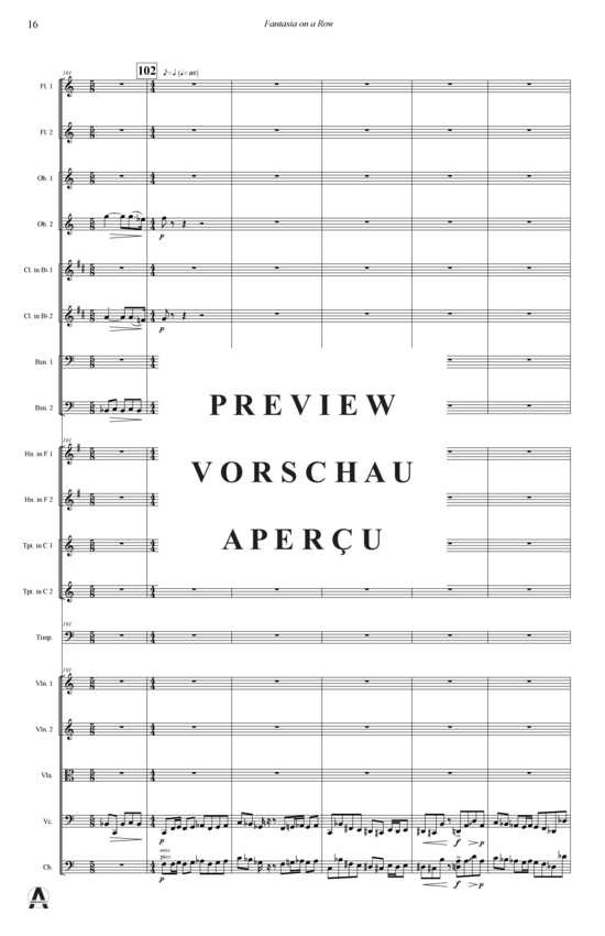 Produktgalerie: Seite 19 von 21 Fantasia on a Row , , (Orchester)