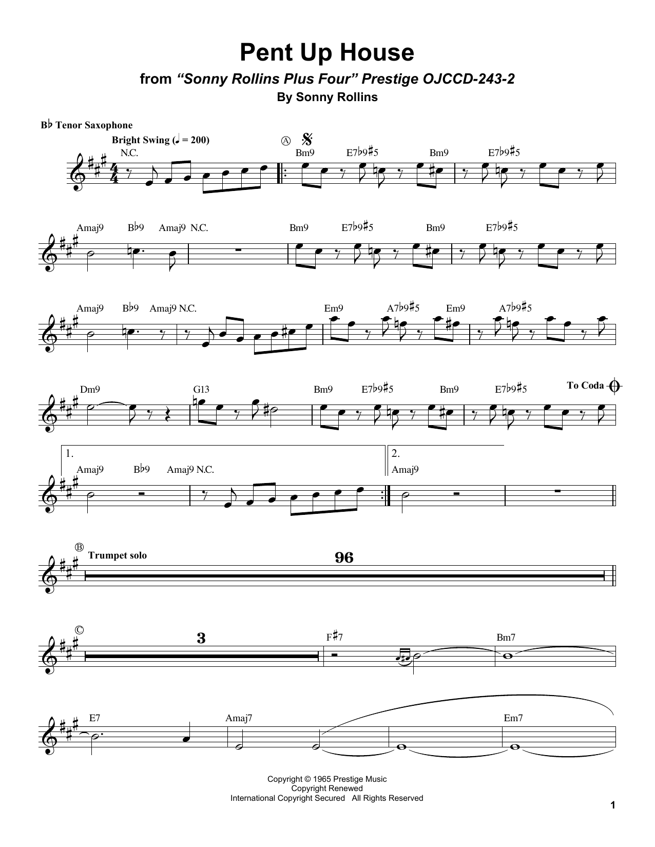 Product gallery: Page 1 of 1 Pent Up House, Sonny Rollins