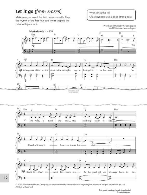 Produktgalerie: Seite 1 von 1 Let It Go (from 'Frozen'), Robert Lopez, Klavier