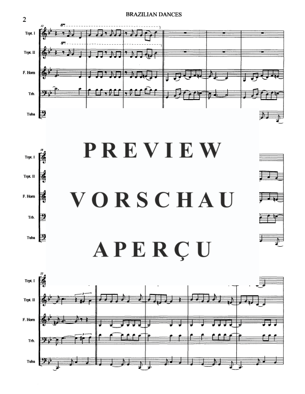 Produktgalerie: Seite 5 von 11 Brazilian Dances, , Blechbläserquintett