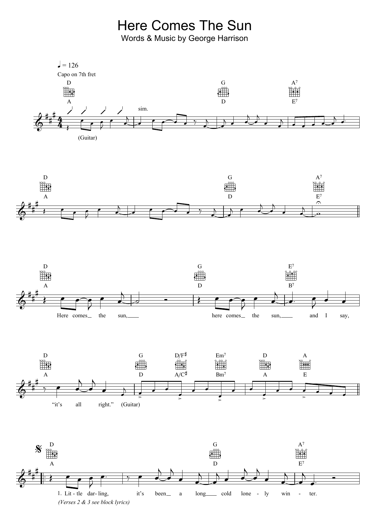 Produktgalerie: Seite 1 von 1 Here Comes The Sun, The Beatles