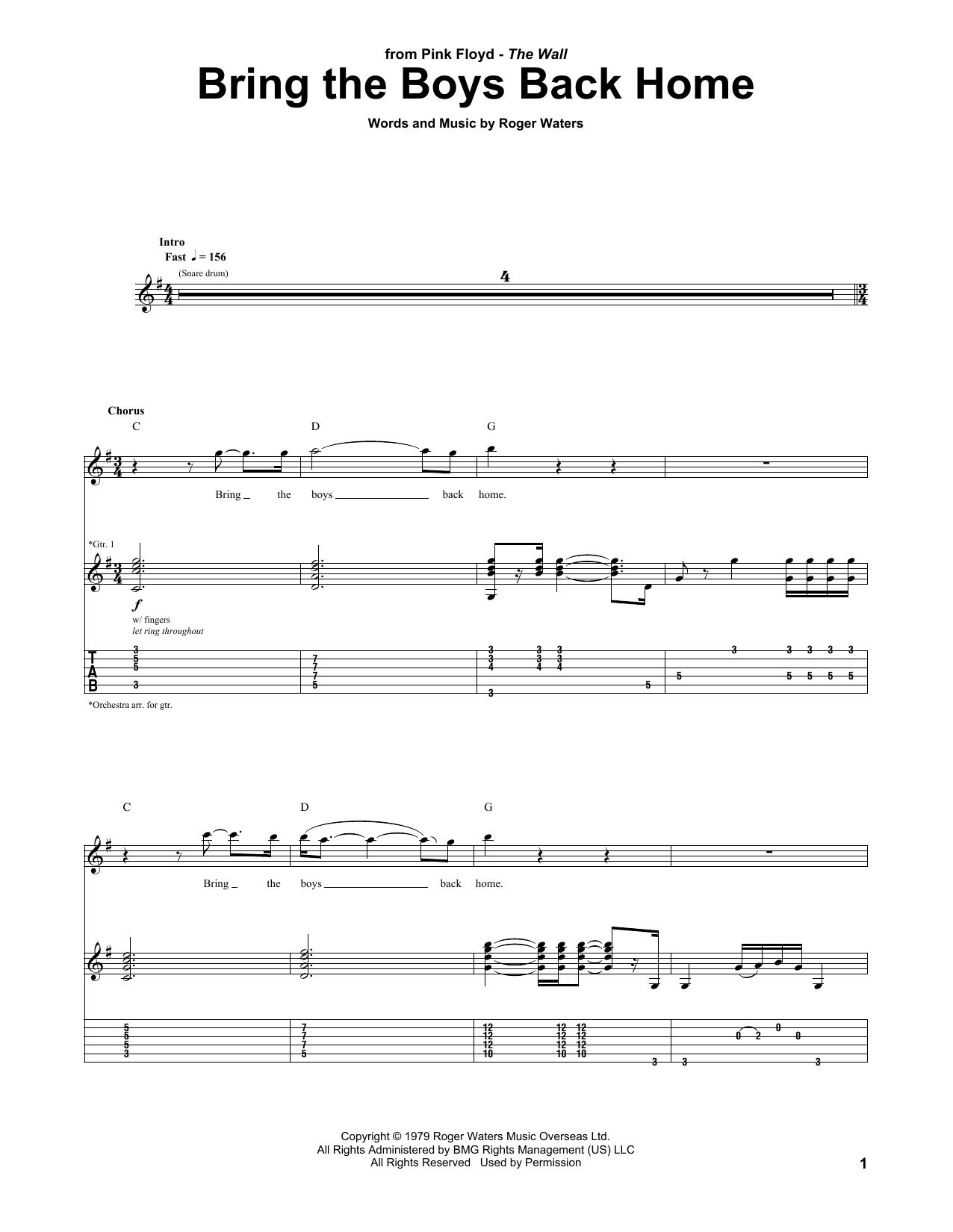 Product gallery: Page 1 of 1 Bring The Boys Back Home, Pink Floyd