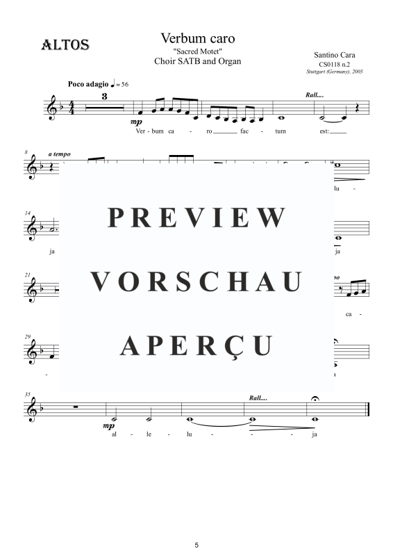 Produktgalerie: Seite 6 von 8 Verbum caro - Motette, , Gemischter Chor und Orgel
