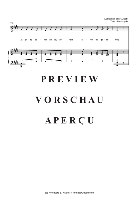 Produktgalerie: Seite 3 von 3 Der Jäger aus Kurpfalz , , Klavier und Gesang