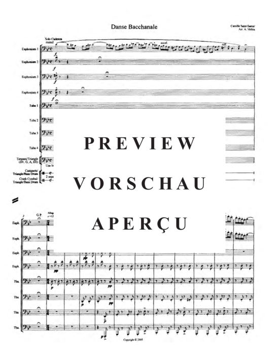 Produktgalerie: Seite 5 von 21 Danse Bacchanale , , (Tuba Ensemble EEEETTTT + Percussion)