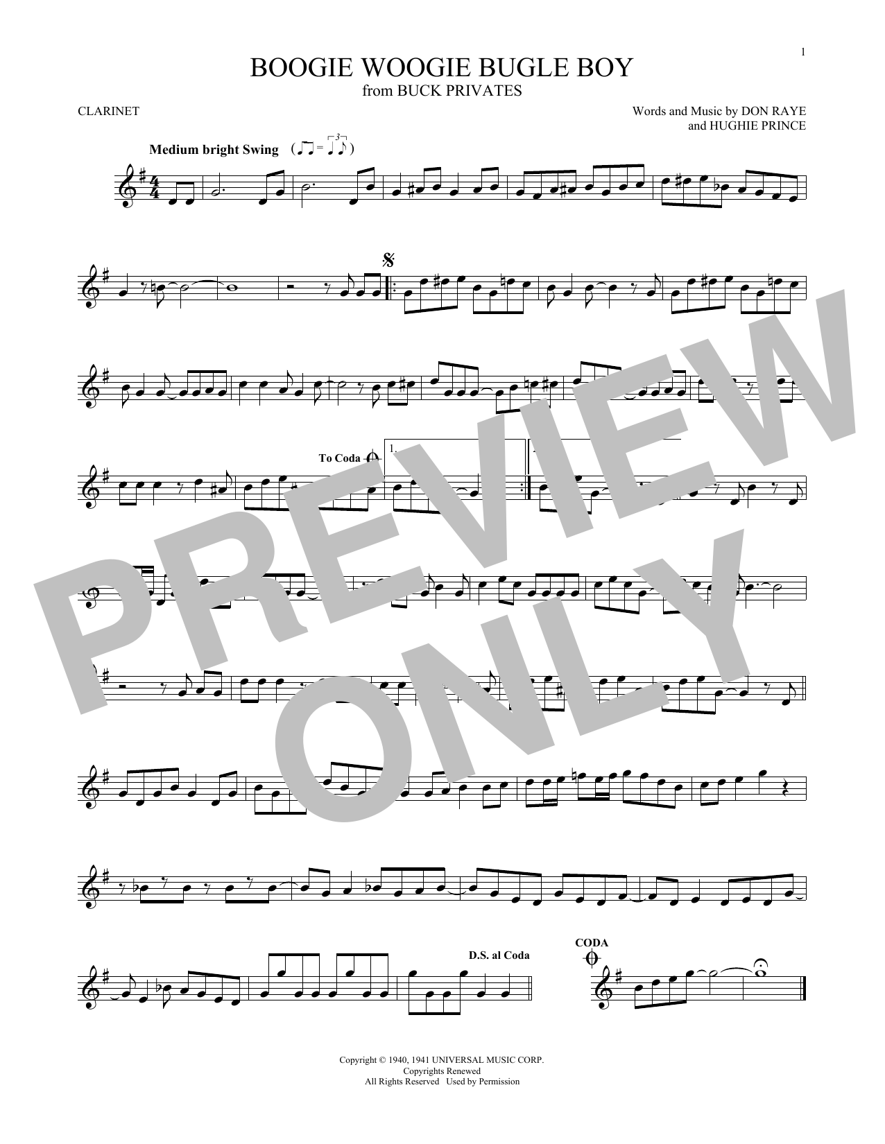Product gallery: Page 1 of 1 Boogie Woogie Bugle Boy, Andrews Sisters