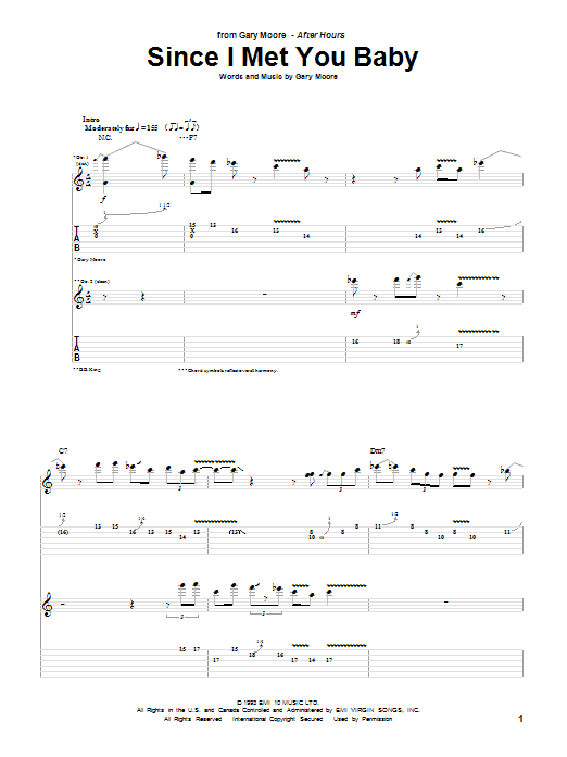 Product gallery: Page 1 of 1 Since I Met You Baby, Gary Moore