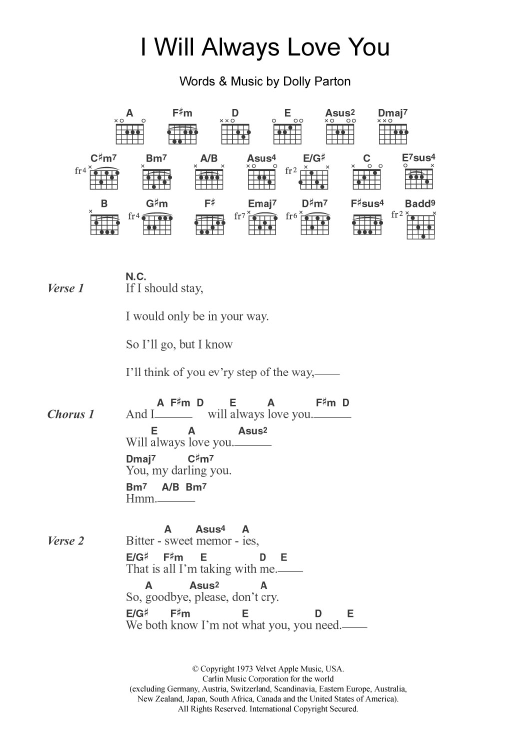 Product picture to:  I Will Always Love You - Whitney Houston