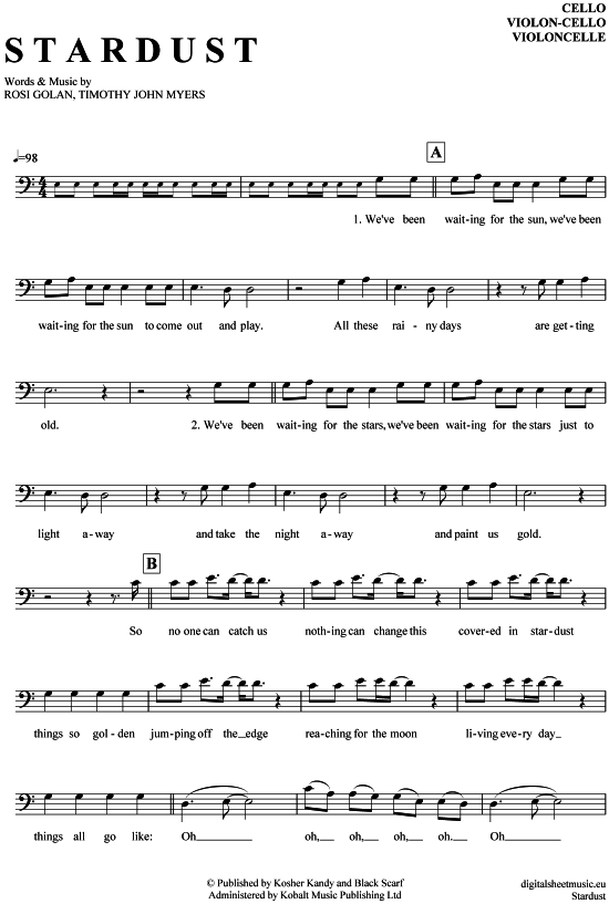 Produktgalerie: Seite 1 von 4 Stardust , Lena, (Violon-Cello)