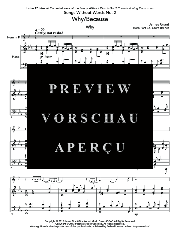 Produktgalerie: Seite 6 von 11 Why/Because, , (Horn in F und Klavier)
