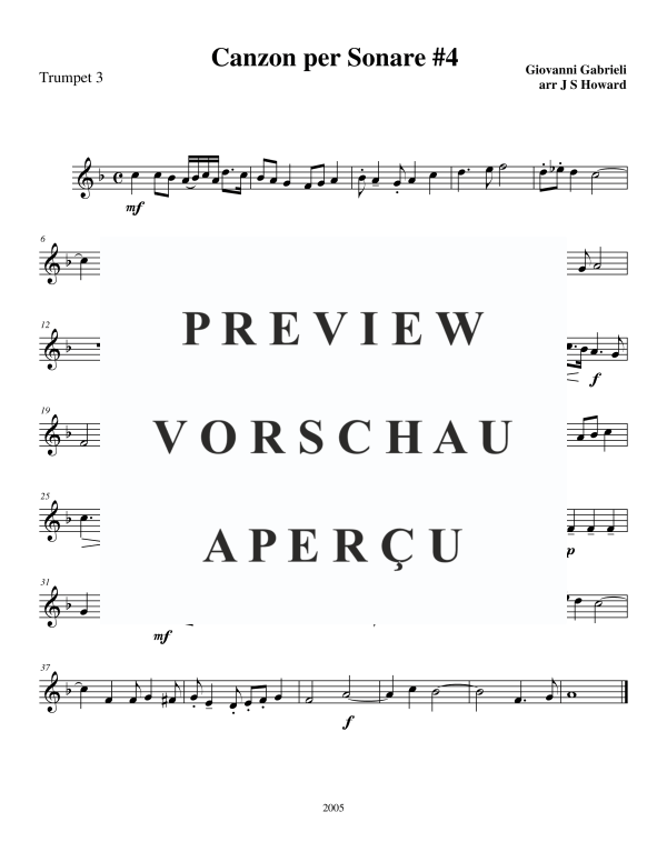 Product gallery: Page 11 of 11 Canzon per Sonare #4, , Trumpet Quintet
