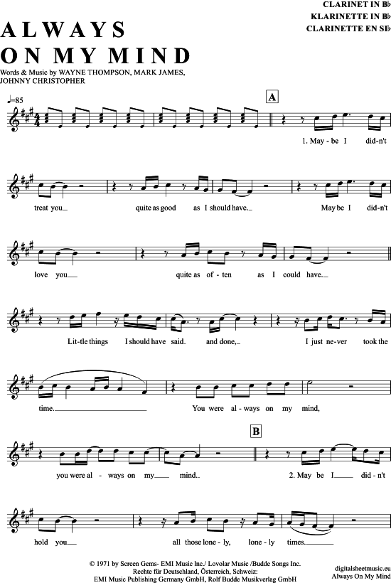 Product picture to: Always on my mind Elvis Presley