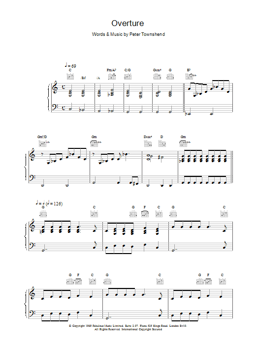 Produktgalerie: Seite 1 von 1 Overture, The Who, Gesang, Gitarre, Klavier