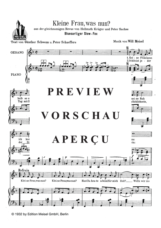 Produktgalerie: Seite 3 von 3 Kleine Frau, was nun?, , Klavier und Gesang
