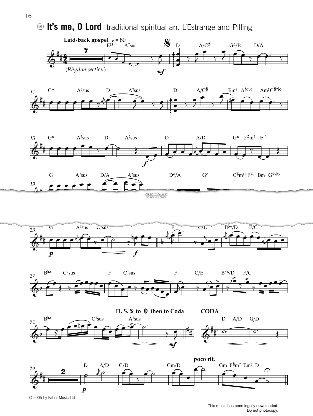 Produktgalerie: Seite 1 von 1 It's Me, O Lord, Traditional, Violine