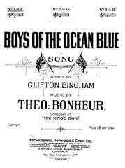 cover: Boys Of The Ocean Blue, Theo Bonheur, Gesang, Klavier