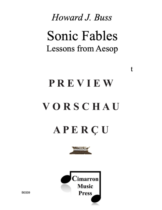 Produktgalerie: Seite 2 von 21 Sonic Fables: Lessons from Aesop , , (Blechbläserquintett und ein Schlagzeug)