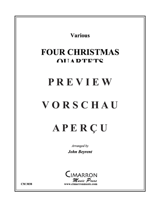 Produktgalerie: Seite 2 von 21 Vier Weihnachts-Quartette , , (Blechbläserquartett)