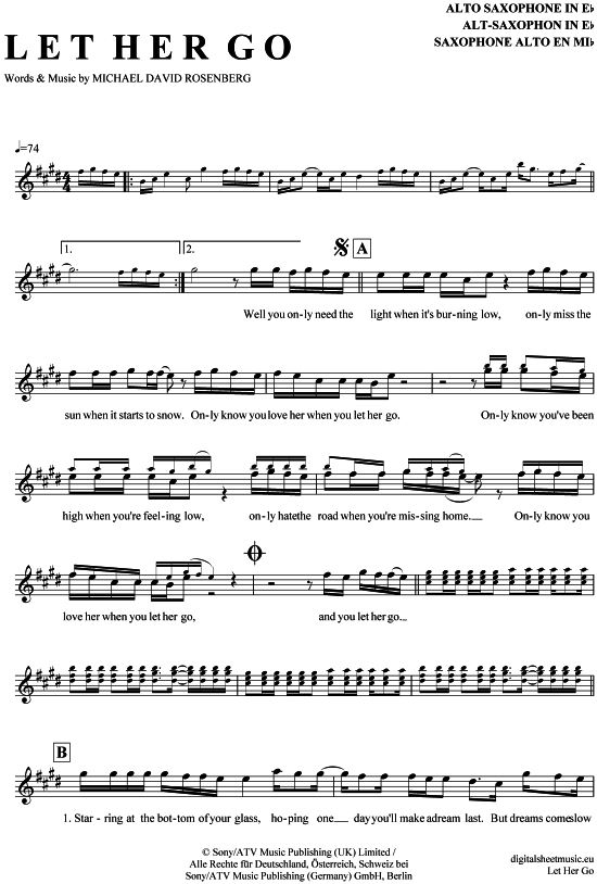 Product picture to: Let her go Passenger