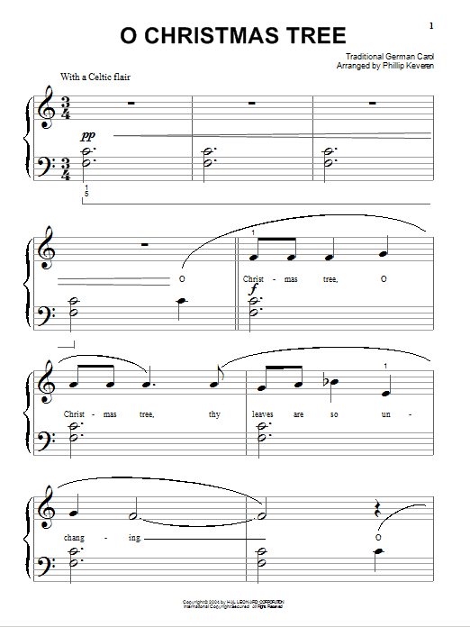 Produktgalerie: Seite 1 von 1 O Christmas Tree (arr. Phillip Keveren), Traditional, Klavier