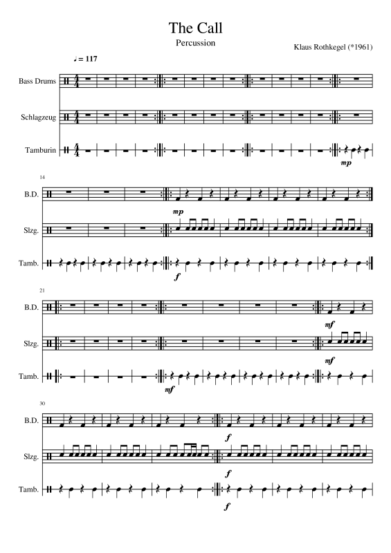 gallery: The Call-Deep in The Ocean (Einzelstimmen), , Gemischtes Ensemble Percussion