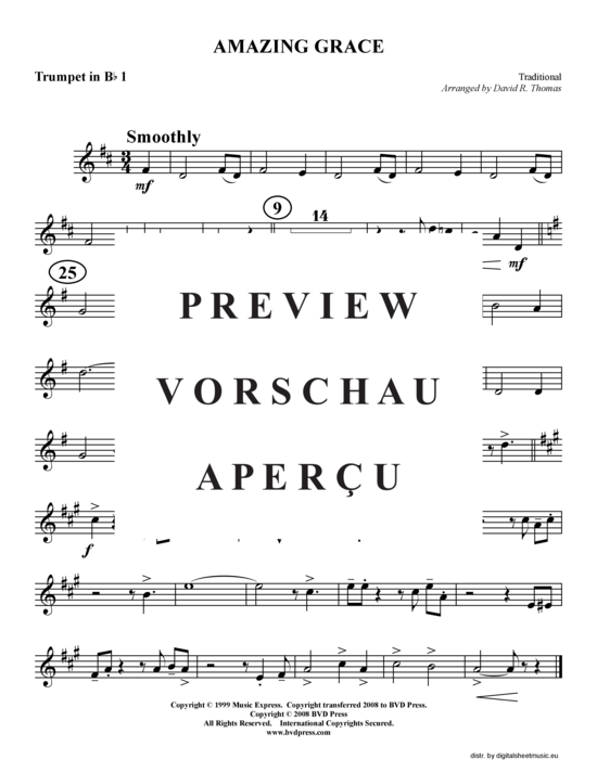 Produktgalerie: Seite 4 von 8 Amazing Grace, , (2xTrompete in B, Horn in F, Posaune)
