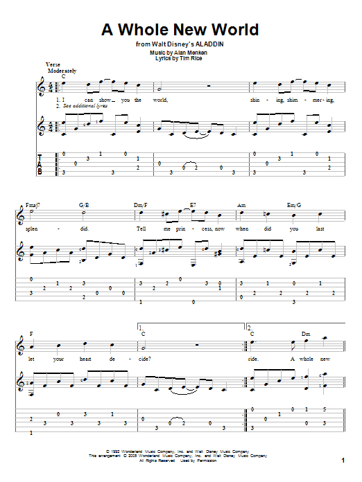 Produktbild zu: A Whole New World (from Aladdin)