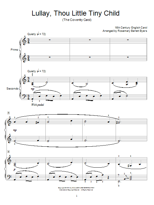 Product gallery: Page 1 of 1 Coventry Carol, Traditional