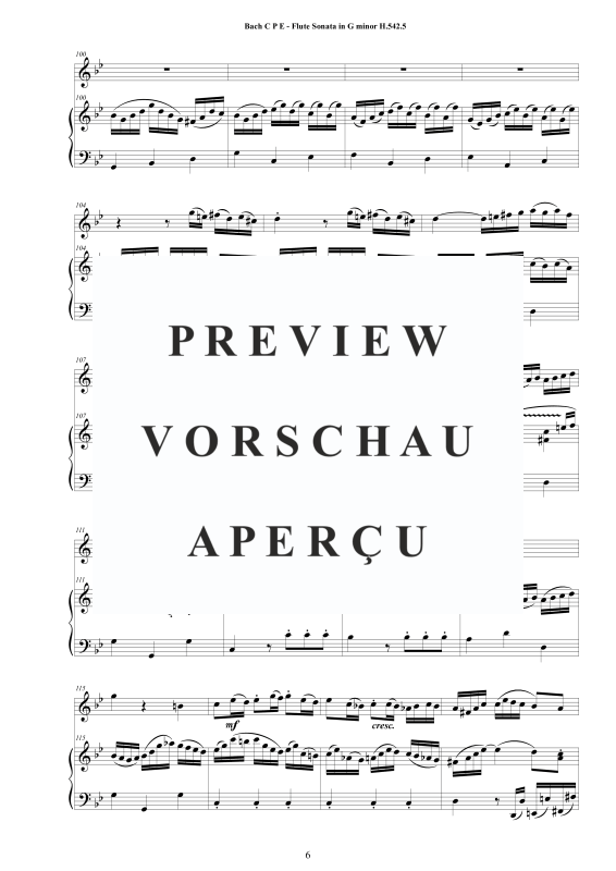 Product gallery: Page 7 of 11 Flute Sonata in G-Moll H542.5, , Flute and Harpsichord/Piano