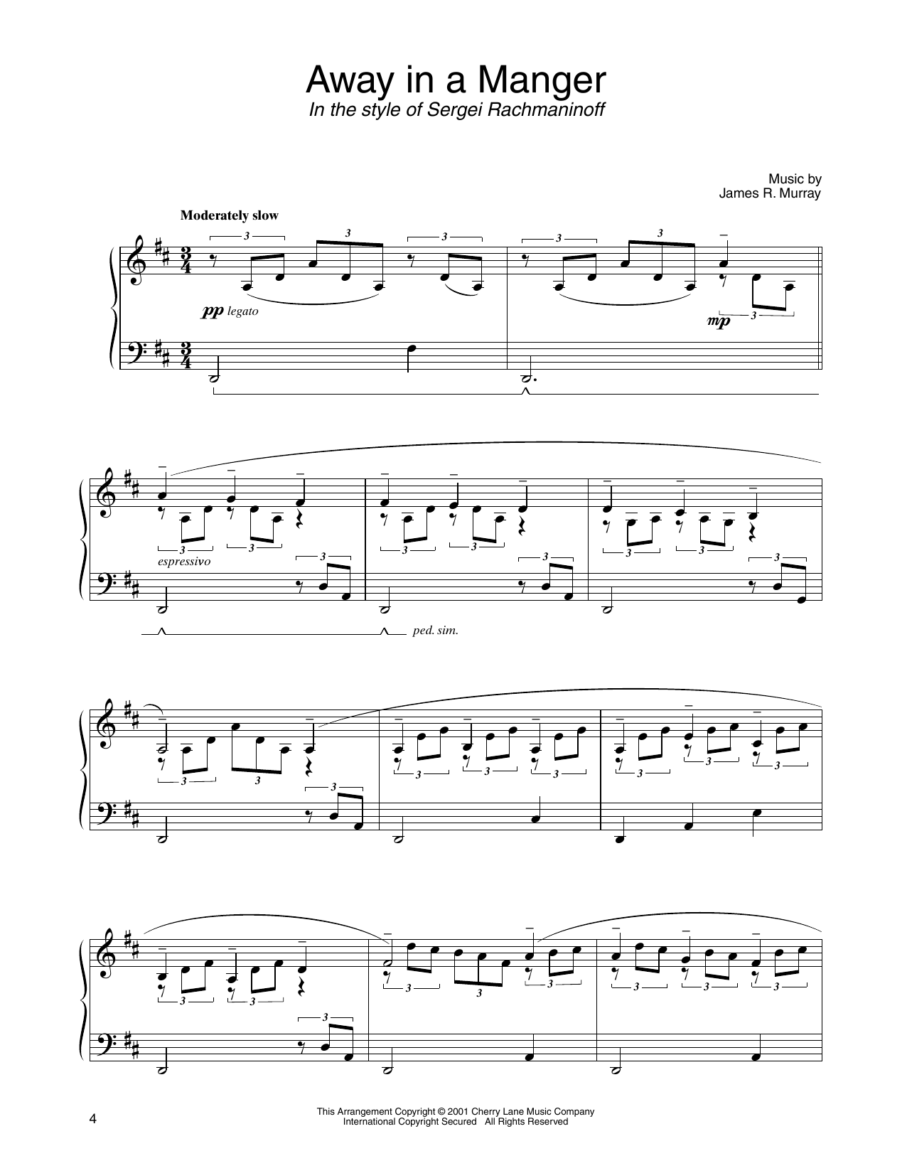 Produktbild zu: Away In A Manger (in the style of Sergei Rachmaninoff) (arr. Carol Klose)