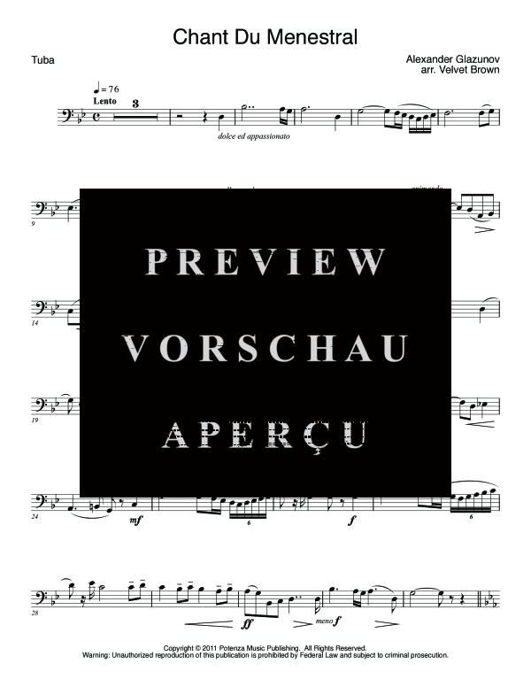 Product gallery: Page 9 of 11 Chant du Menestral (Minstrel Song), , (tuba and piano)