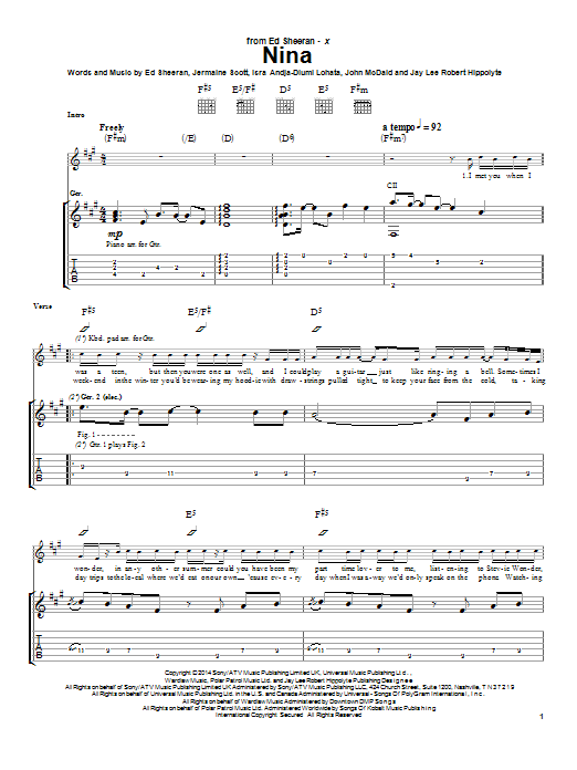 Produktbild zu:  Nina - Ed Sheeran