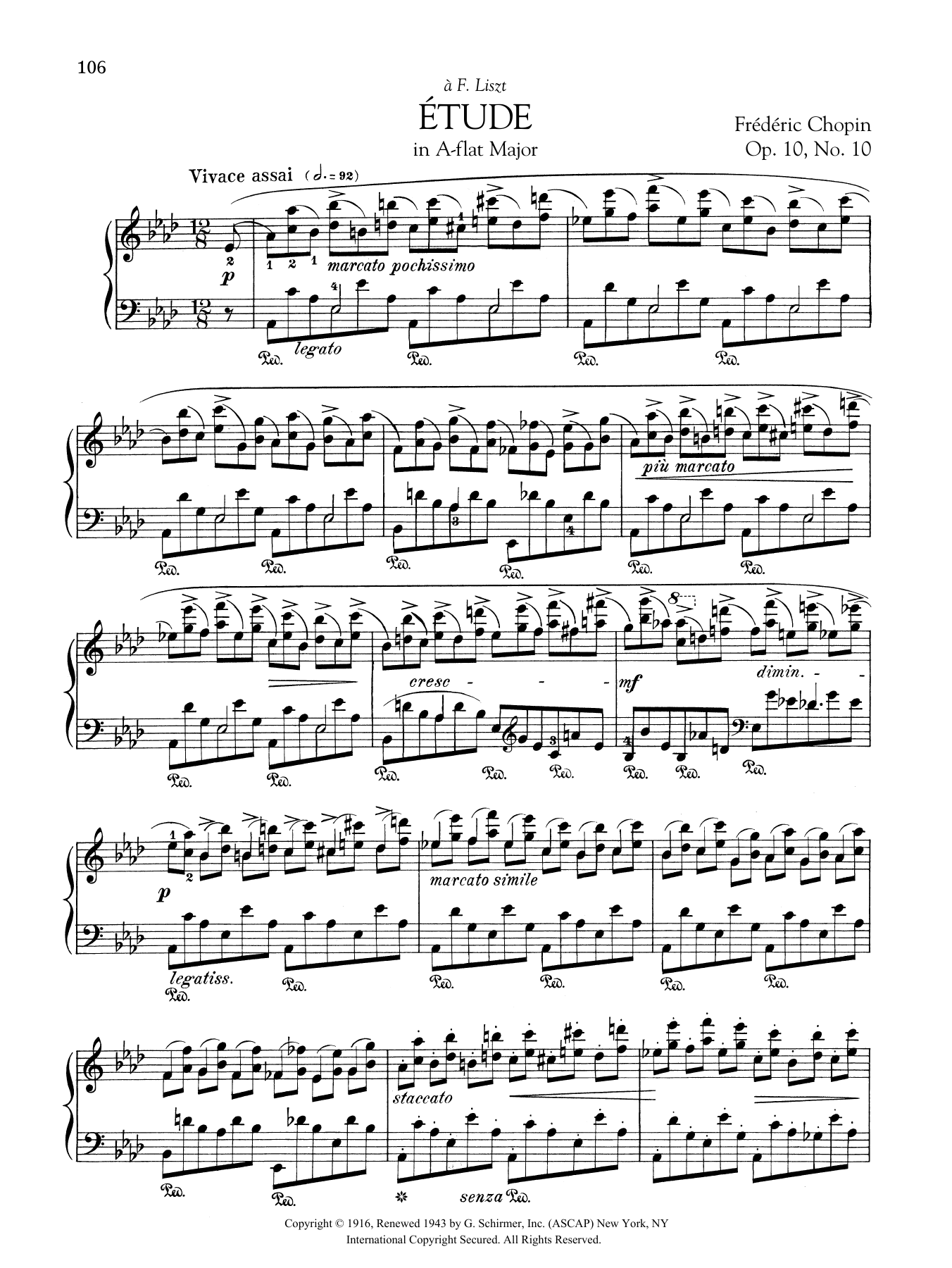 Product gallery: Page 1 of 1 Etude in A-flat Major, Op. 10, No. 10, Frédéric Chopin