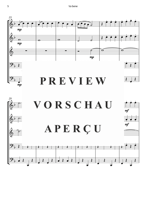 Produktgalerie: Seite 7 von 11 Va bene, Peter Kraus, (Blechbläserquintett)