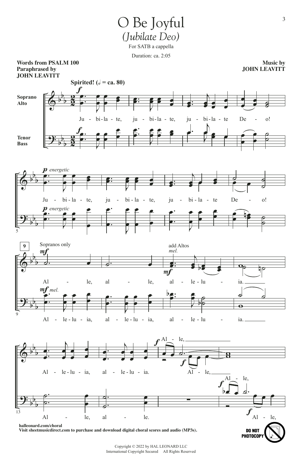 Produktbild zu: O Be Joyful (Jubilate Deo)