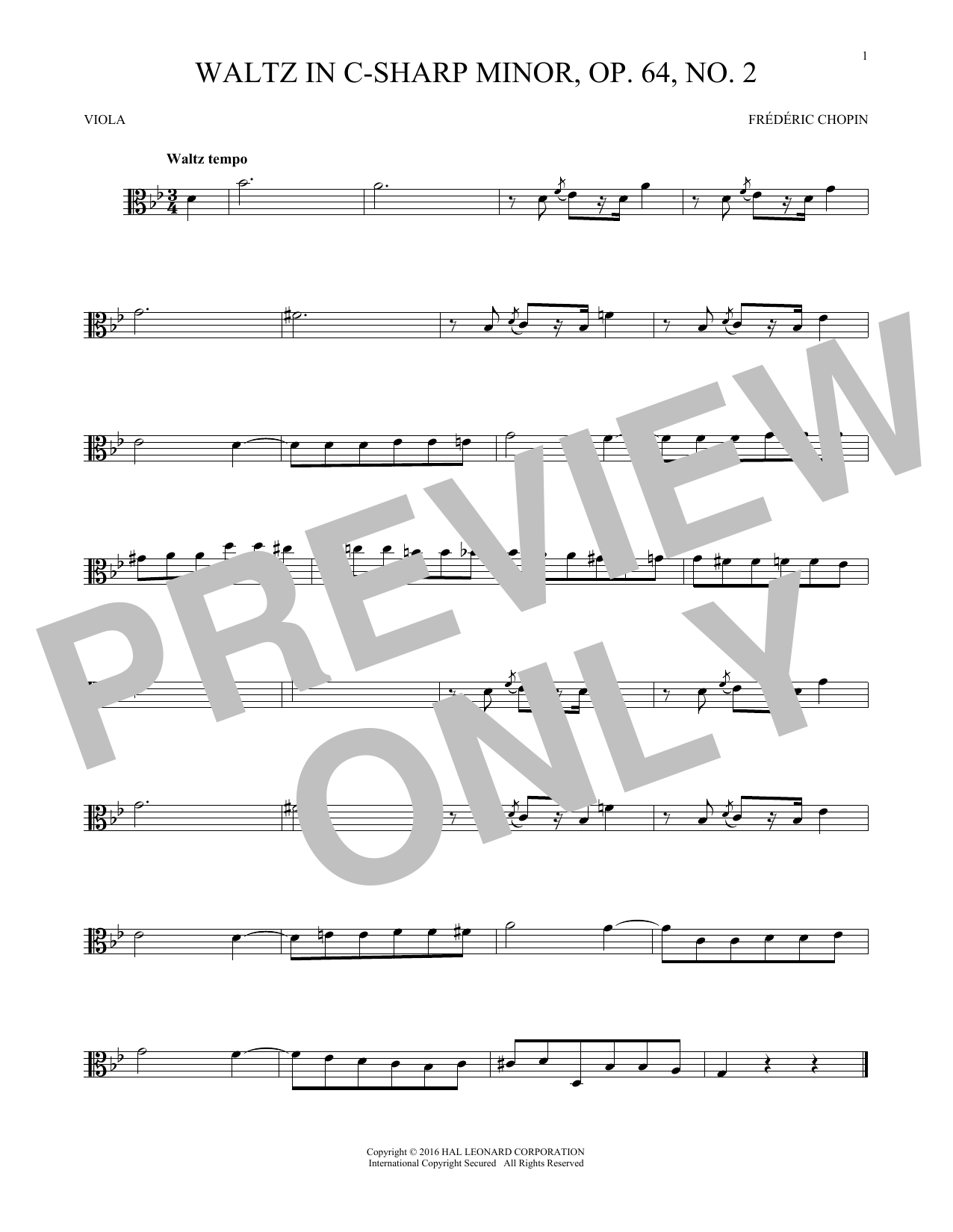 Product gallery: Page 1 of 1 Waltz In C-Sharp Minor, Op. 64, No. 2, Frédéric Chopin
