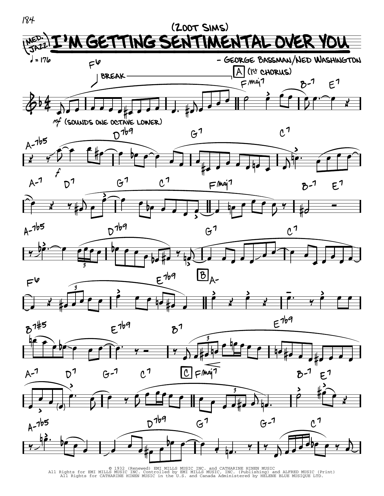 Produktbild zu: I'm Getting Sentimental Over You (solo only)