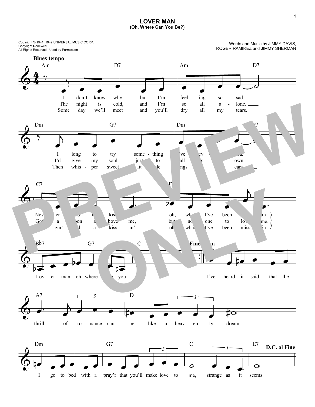 Produktbild zu: Lover Man (Oh, Where Can You Be?)