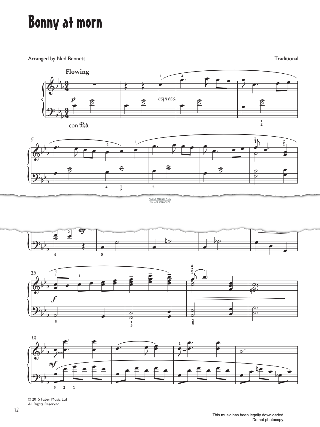 Produktgalerie: Seite 1 von 1 Bonny At Morn, Traditional, Klavier